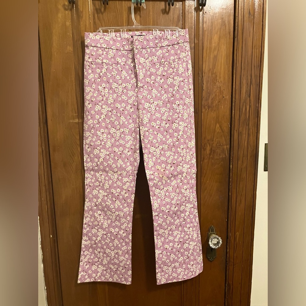 Zara floral lilac pants
